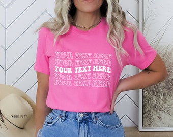 Retro CUSTOM TEXT Shirt Personalized With Your Small Business Name, Personalized Text Shirt, Trendy Retro Concert Shirt, School Shirt Gifts