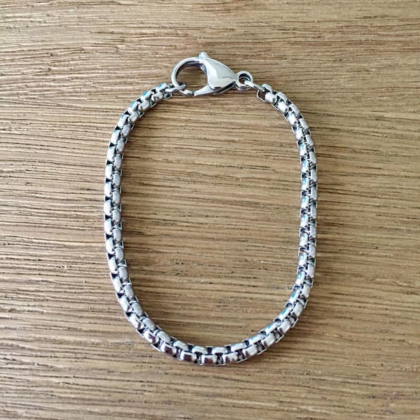 Stainless Steel Link Bracelet Etsy
