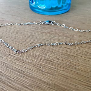 Custom Dainty Stainless Steel Heart Chain Custom Length Choker Necklace