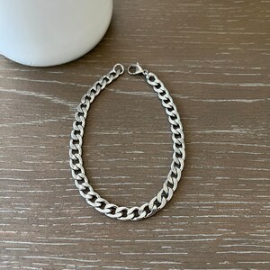 Stainless Steel Chunky 7mm Curb Chain Ankle Bracelet Etsy