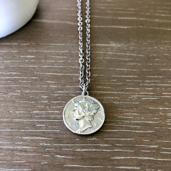 Mercury dime pendant sale
