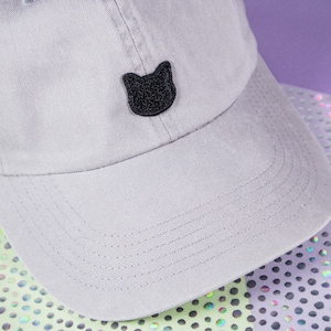 Black Cat Hat, Black Cat Gift, Goth Dad Hat, Goth Baseball Cap, Goth Girl Gifts, Minimalist Dad Hat, Gift for Cat Lovers, Halloween Cat