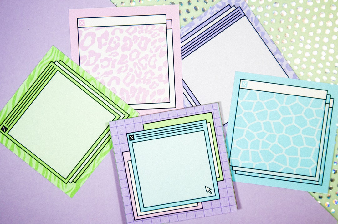 Y2K Aesthetic Memo Pad, Cute Memo Pad, Aesthetic Notepad, Cute