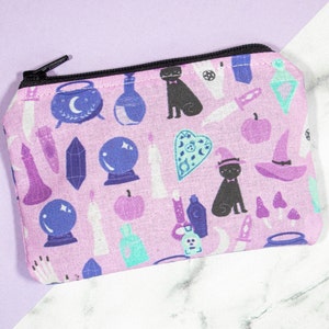 Monedero gótico pastel, monedero de Halloween, tarjetero, organizador de carteras, tarjetero, regalos de brujas, bolso de brujas, regalo gótico