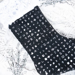 Zodiac Killer Christmas Stocking, Horror Stocking, Goth Christmas Stocking, Goth Christmas Decor, Horror Christmas, True Crime Gifts