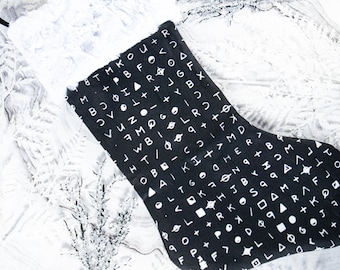 Zodiac Killer Christmas Stocking, Horror Stocking, Goth Christmas Stocking, Goth Christmas Decor, Horror Christmas, True Crime Gifts