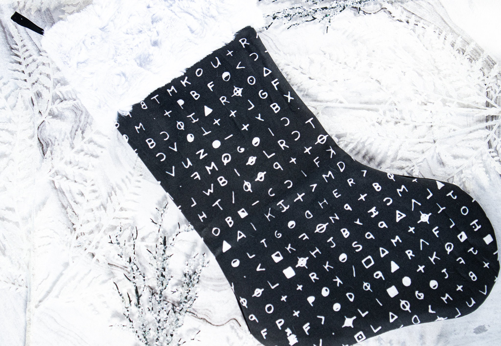 Discover Zodiac Killer Christmas Stocking, Horror Goth Holiday Decor, True Crime Christmas Stocking