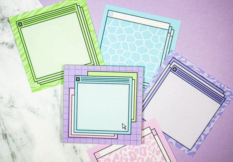 Y2K Aesthetic Memo Pad Cute Memo Pad Aesthetic Notepad Cute Etsy