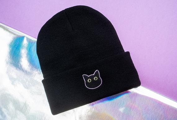 Black Cat Beanie Black Cat Gifts Black 
