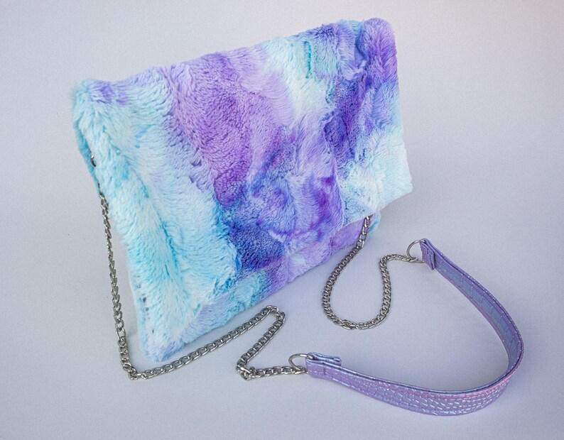 Pastel Faux Fur Purse Faux Fur Bag Pastel Goth Purse Furry Etsy