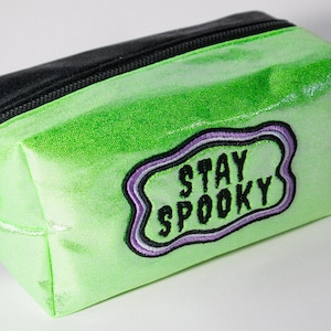 Stay Spooky Goth Makeup Bag, Spooky Cute, Goth Gifts, Pastel Goth Bag, Spooky Gifts, Spooky Vibes, Witchy Aesthetic, Goth Cosmetics, Patch