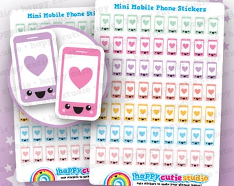 63 Cute MINI Mobile/Cell Phone Planner Stickers