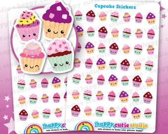 49 Cute Cupcake/Cake Planner Stickers