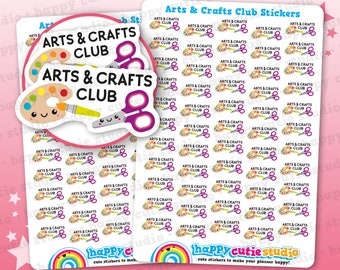 55 Cute Art and Crafts Club/School/After School Planner Stickers