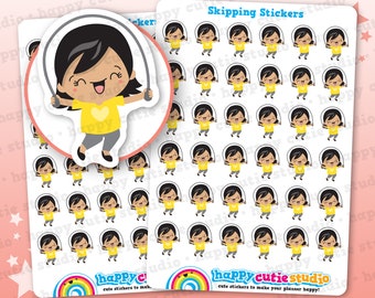 36 Cute Skipping Girl Planner Stickers
