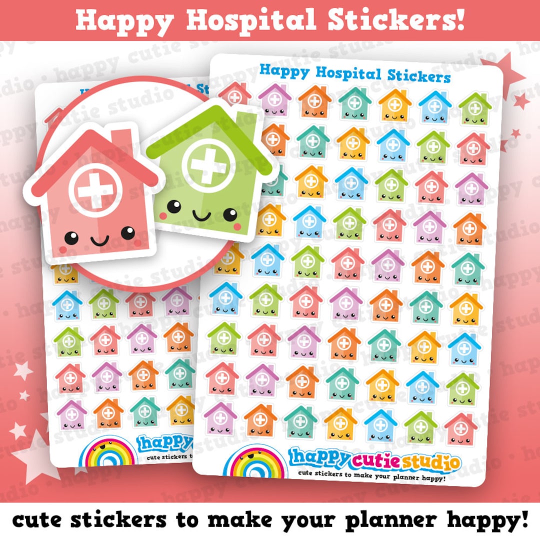 63 Cute Happy Hospital Planner Stickers - Etsy