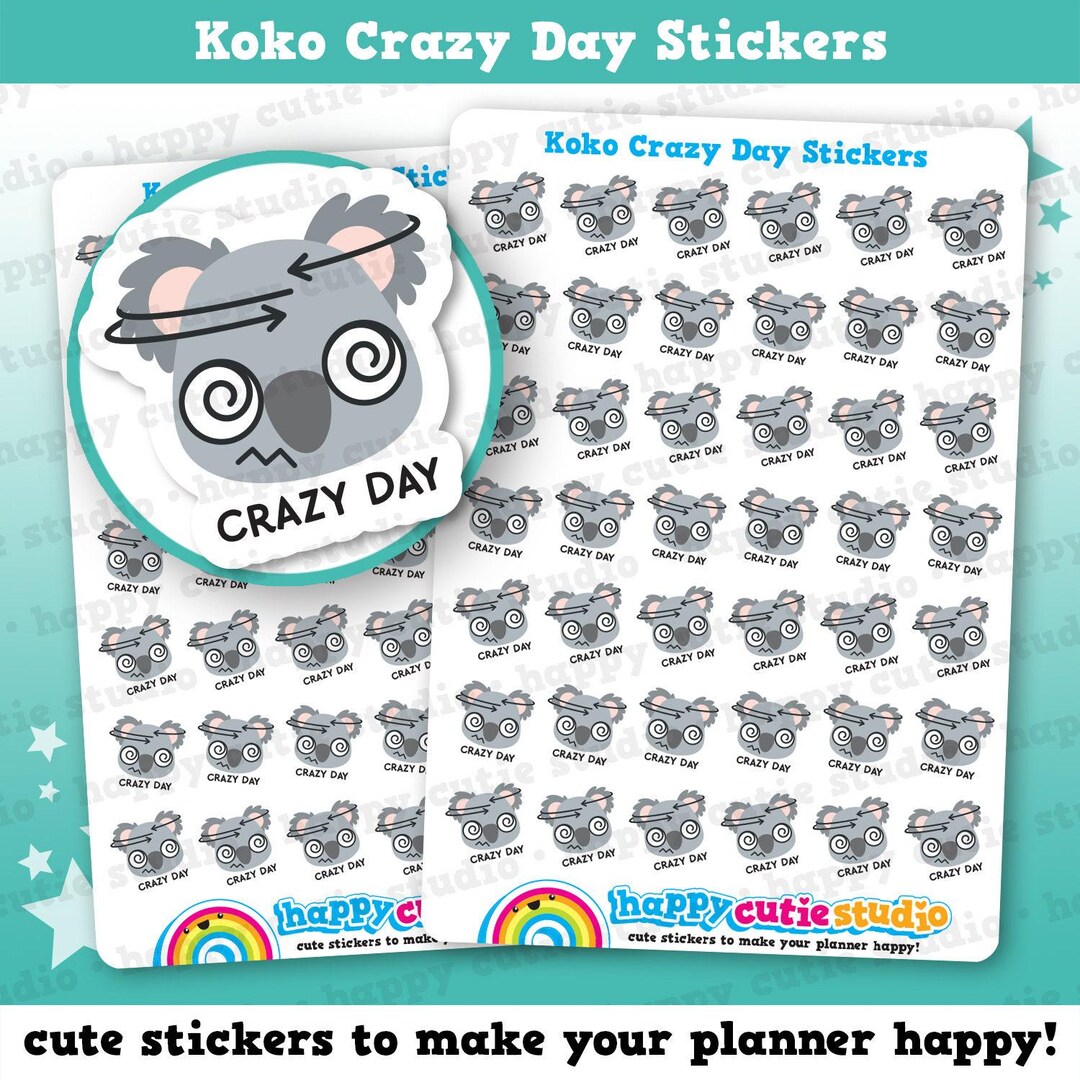 42 Cute Koko the Koala Crazy Day Planner Stickers - Etsy Canada