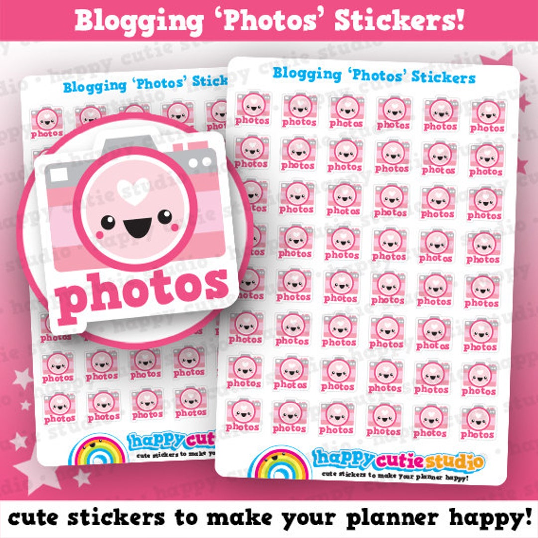 48 Cute Blogger / Blogging / Photos Planner Stickers - Etsy