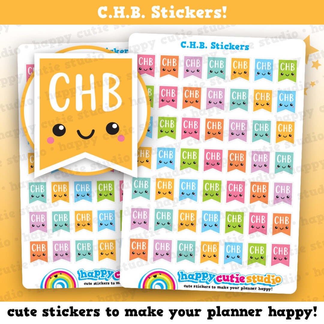 49 Cute C.H.B. Flags/child Benefit/planner Stickers - Etsy