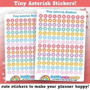 140 Cute Colourful Tiny Asterisk/Functional/Practical Planner Stickers