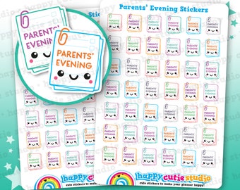 42 Cute Parents' Evening/School Planner Stickers