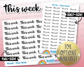 This Week Words/Functional Planner Stickers