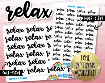 Relax/Functional/Foil Planner Stickers