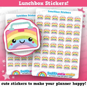 48 Cute Lunchbox/Packed Lunch/Food Planner Stickers