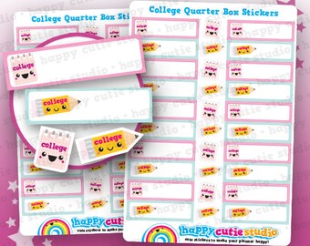 20 lindas pegatinas para agendas con diseño de "Universidad"