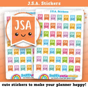 49 Cute J.S.A. Flags/Job Seekers Allowance/Planner Stickers image 1