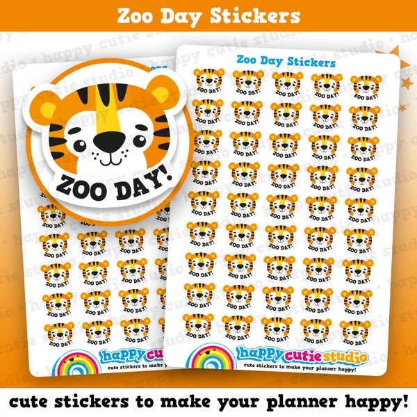 45 Cute Zoo Day Planner Stickers