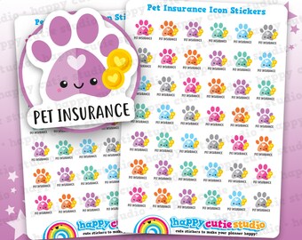 42 Cute Pet Insurance Icons/Pay Bill/ Bills Reminder Planner Stickers