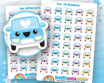 40 Cute Car 2 Planner Stickers