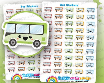 50 Cute Bus/Transport/Commute Planner Stickers