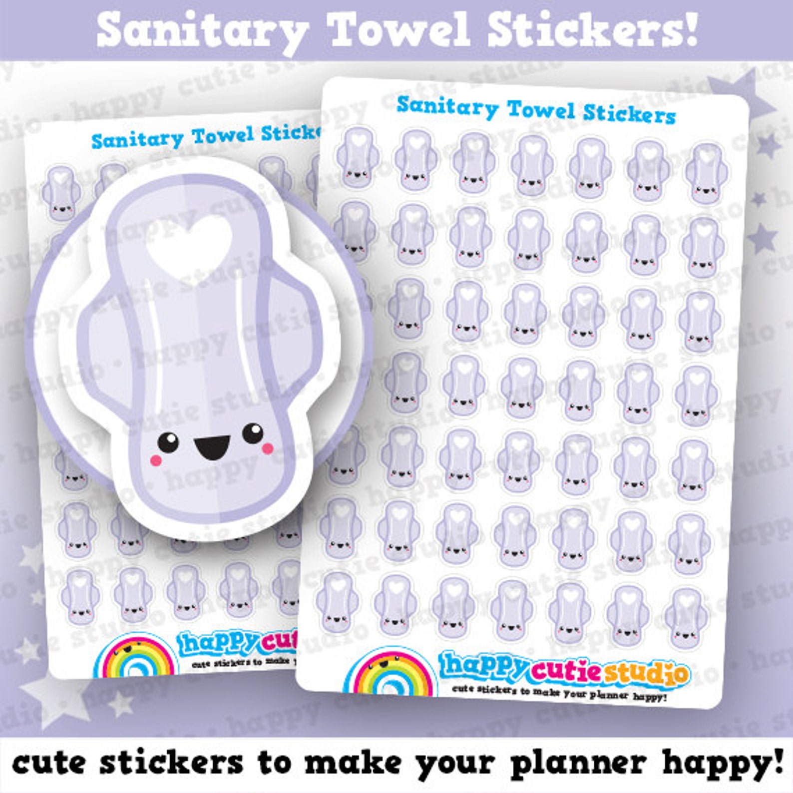 49 Cute Sanitary Towel Planner Stickers | Etsy