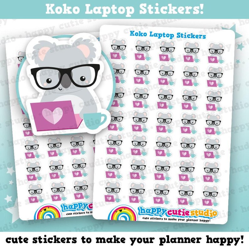 35 Cute Koko the Koala Laptop/work/computer Planner Stickers - Etsy