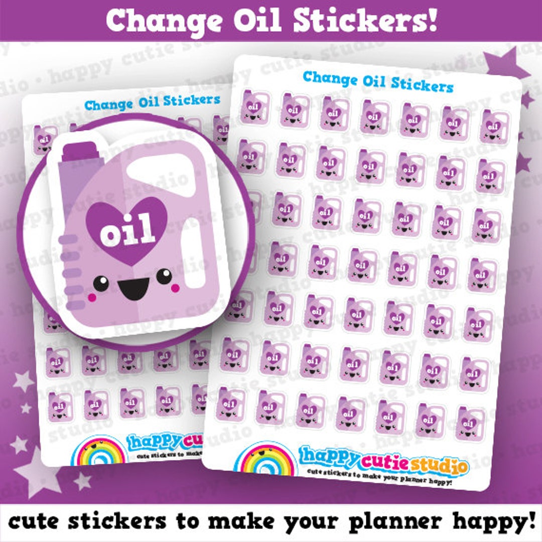 49 Cute Change Car Oil Reminder Planner Stickers Etsy