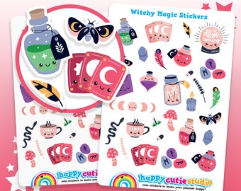 Cute Halloween/Witch/Magic/Potion/Crystal Ball Planner Stickers