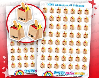 56 Cute MINI Groceries #1/Shopping Planner Stickers