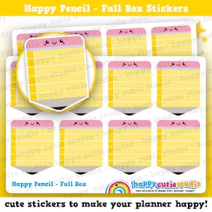 8 Cute Full Box Happy Pencil/Functional/Practical Planner Stickers