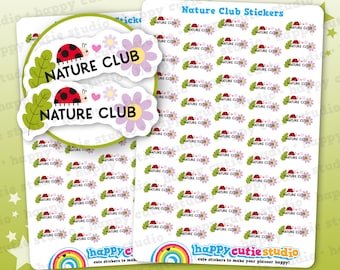 60 Cute Nature Club/School Planner Stickers