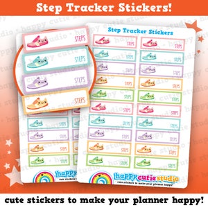 20 Cute Step Tracker/Exercise Planner Stickers