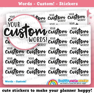 Custom Words/Functional Planner Stickers