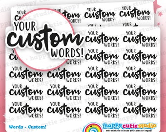 Custom Words/Functional/Foil Planner Stickers