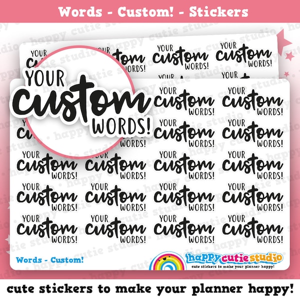 Custom Words/Functional/Foil Planner Stickers