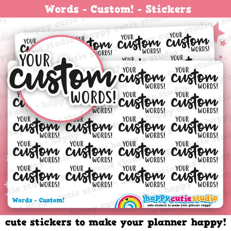 Custom Words/Functional/Foil Planner Stickers image 1