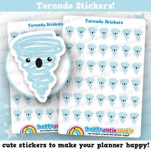 42 Cute Tornado Planner Stickers
