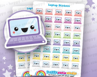 40 Cute Laptop/Computer Planner Stickers