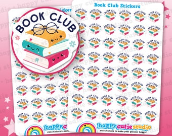48 Cute Book Club/Reading Planner Stickers