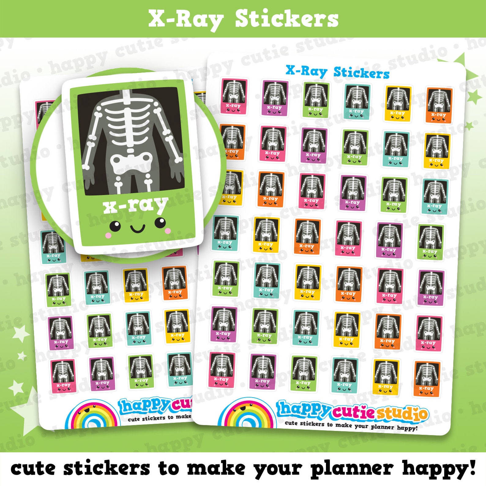42 Cute Xray/xray/medical/scan/broken Planner Stickers Etsy